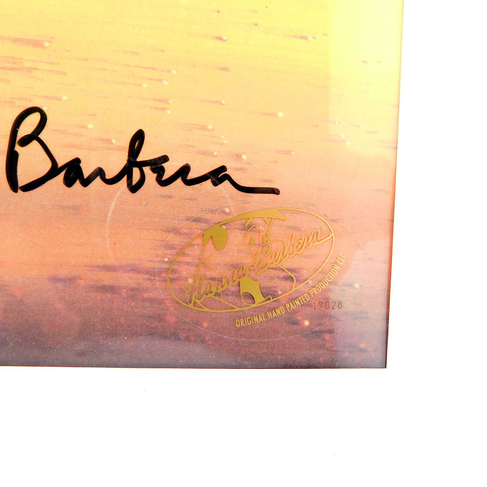 Thumbnail: Fred Flintstone animation production cel signed by Hanna Barbera