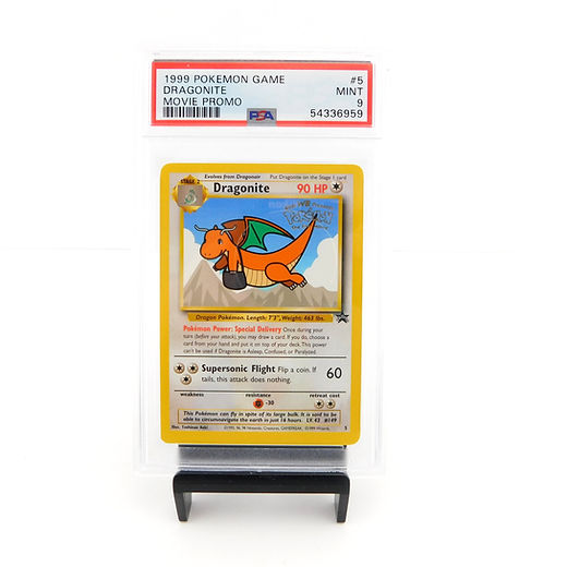 DRAGONITE PSA 9 Movie Promo 1999 Pokemon Card #4 Black Star Mint |  ANIMATION AMERICA