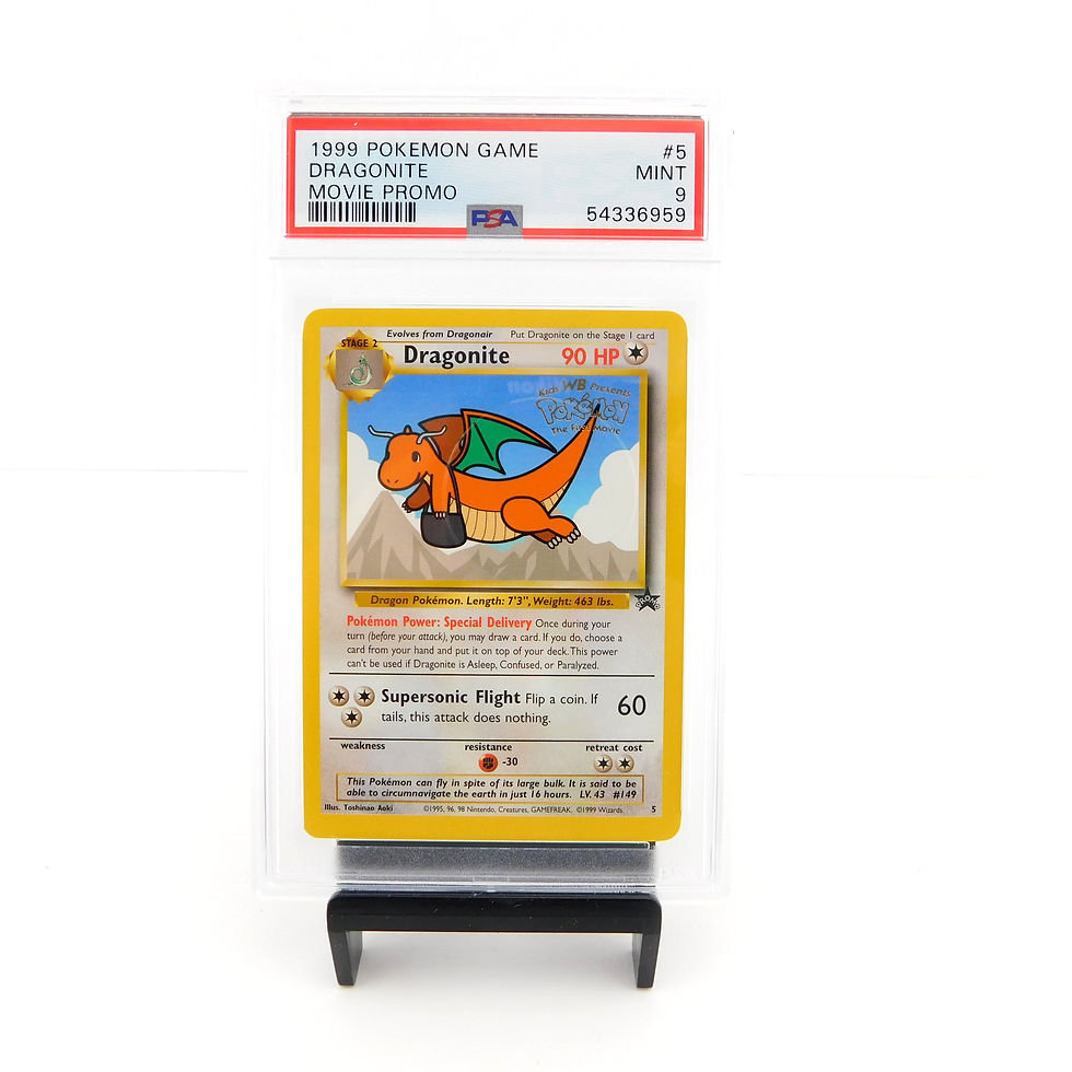 DRAGONITE PSA 9 Movie Promo 1999 Pokemon Card 4 Black Star Mint