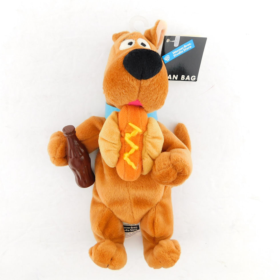 Thumbnail: 1999 SCOOBY DOO Hotdog Bean Bag Plush Warner Bros Exclusive