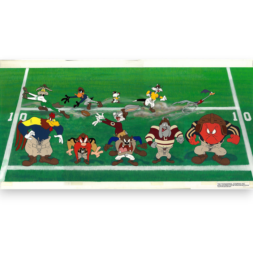 3 Yards & A Cloud of Dust Looney Tunes Football Animation Cel