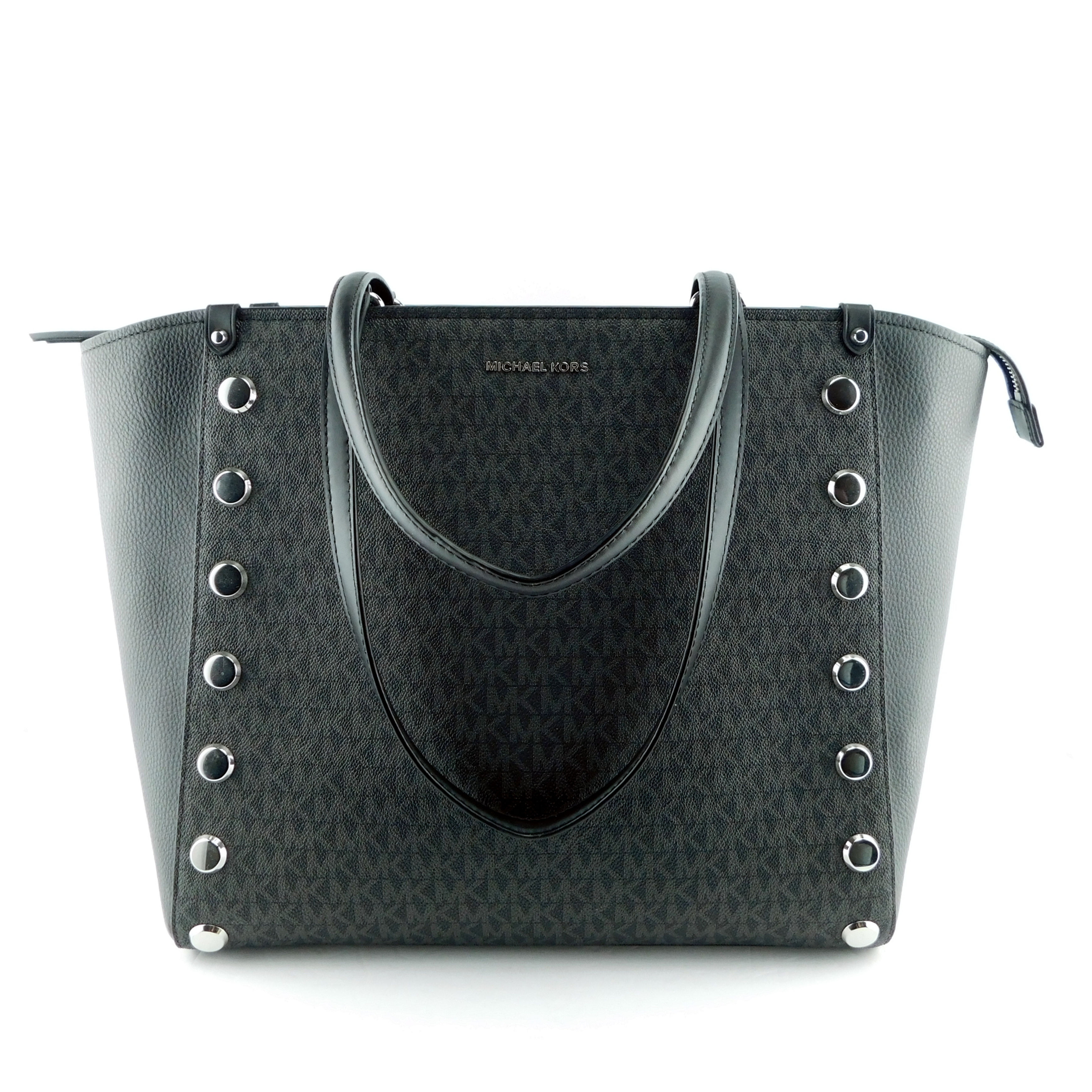 MICHAL KORS Holly Black Signature Tote Bag