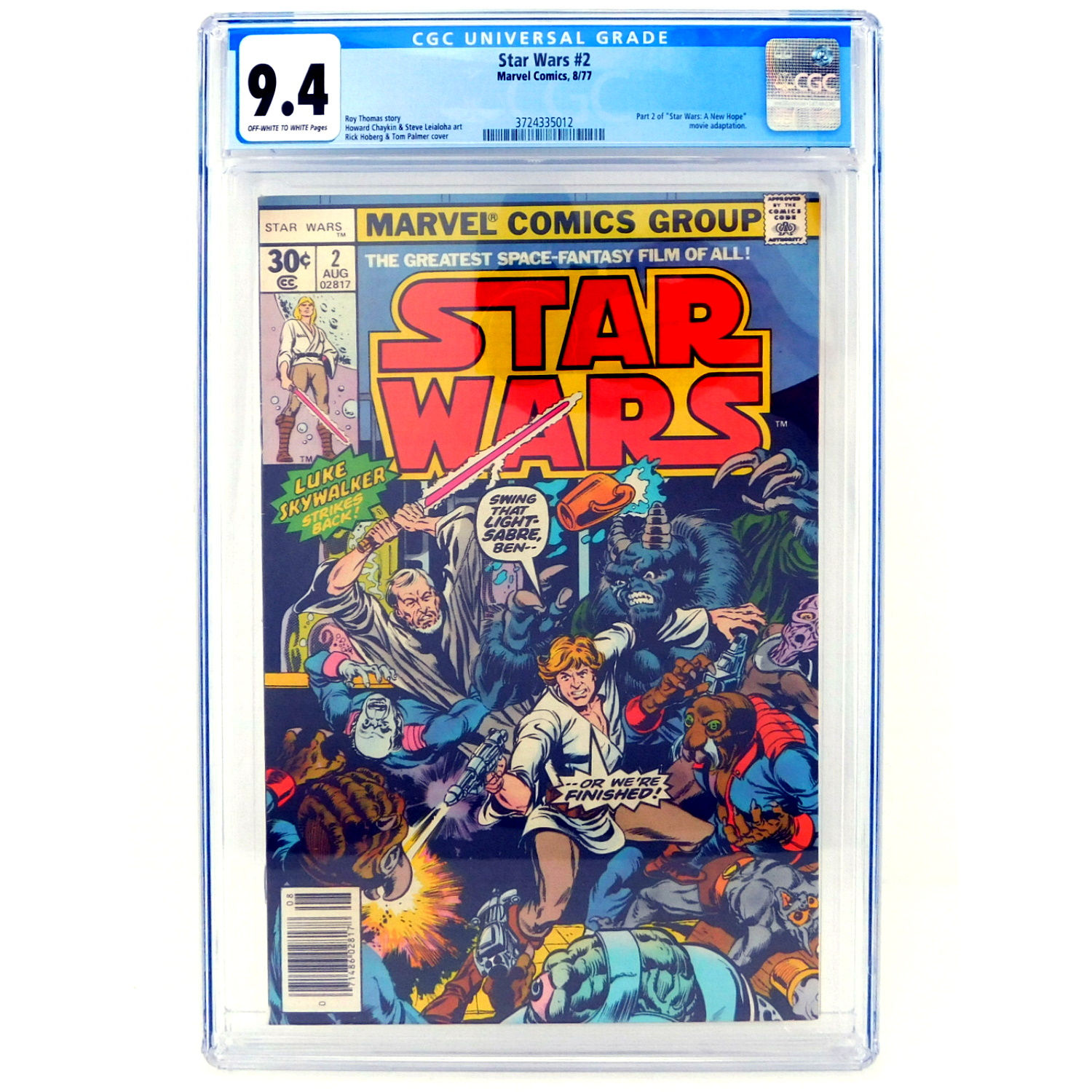 STAR WARS 2 CGC 9.4 1977 1st Obi-wan Kenobi  Han Solo Appearance 1st Print