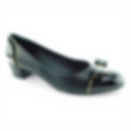 FERRAGAMO Size 6.5 VARA Lux Black Bow Block Heels