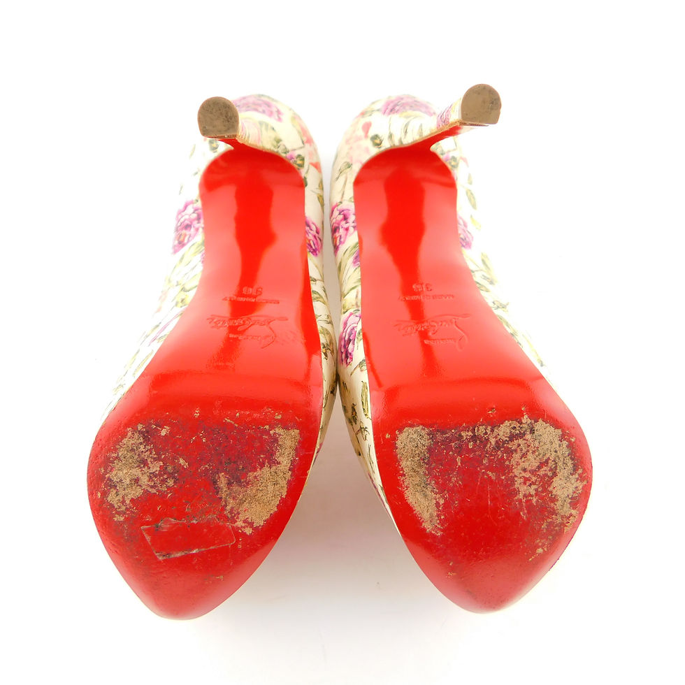 Thumbnail: CHRISTIAN LOUBOUTIN Size 6 FIORI FETISH Floral Heels Pumps Shoes 36 Eur