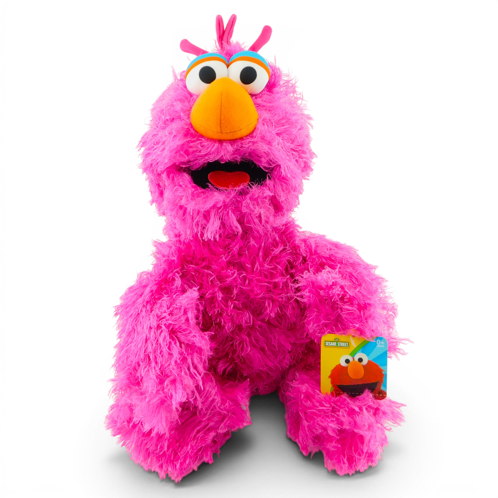 TELLY Monster Large Pink Plush Exclusive Sesame Street Place 16"