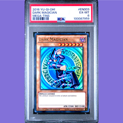 2016 YU-GI-OH Dark Magician CT13-EN003 PSA 6 Mega-Tins | ANIMATION