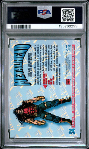 1993 Marvel Masterpieces PSA 10 X-Men 2099 METALHEAD #S4 Dyna-Etch