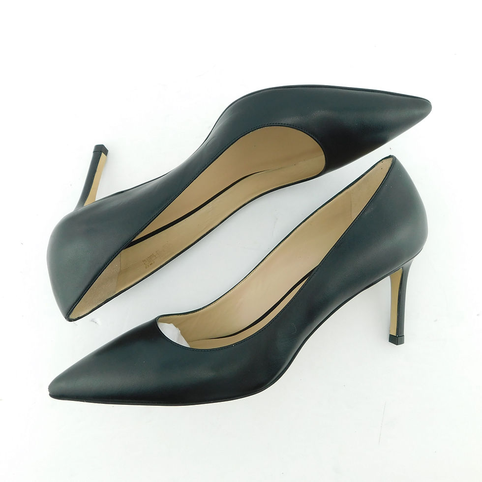Thumbnail: STUART WEITZMAN 75 Pump Black Kid Pointed Toe Heels