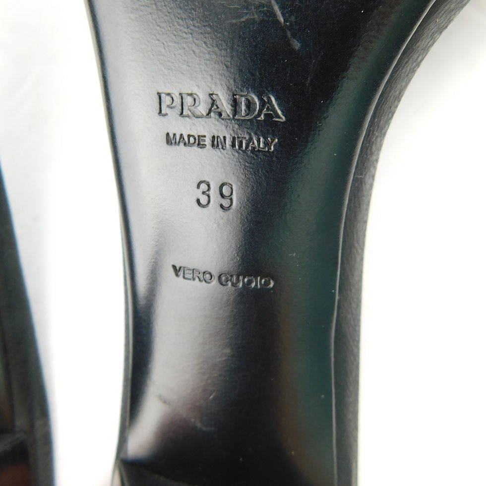 Thumbnail: PRADA Size 39 Eur Black Leather Slide Heels w/ Logo Accent 8.5 Shoes