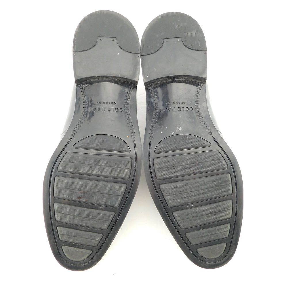 Thumbnail: COLE HAAN Size 7.5 Black Leather Skirt Toe Loafers Shoes