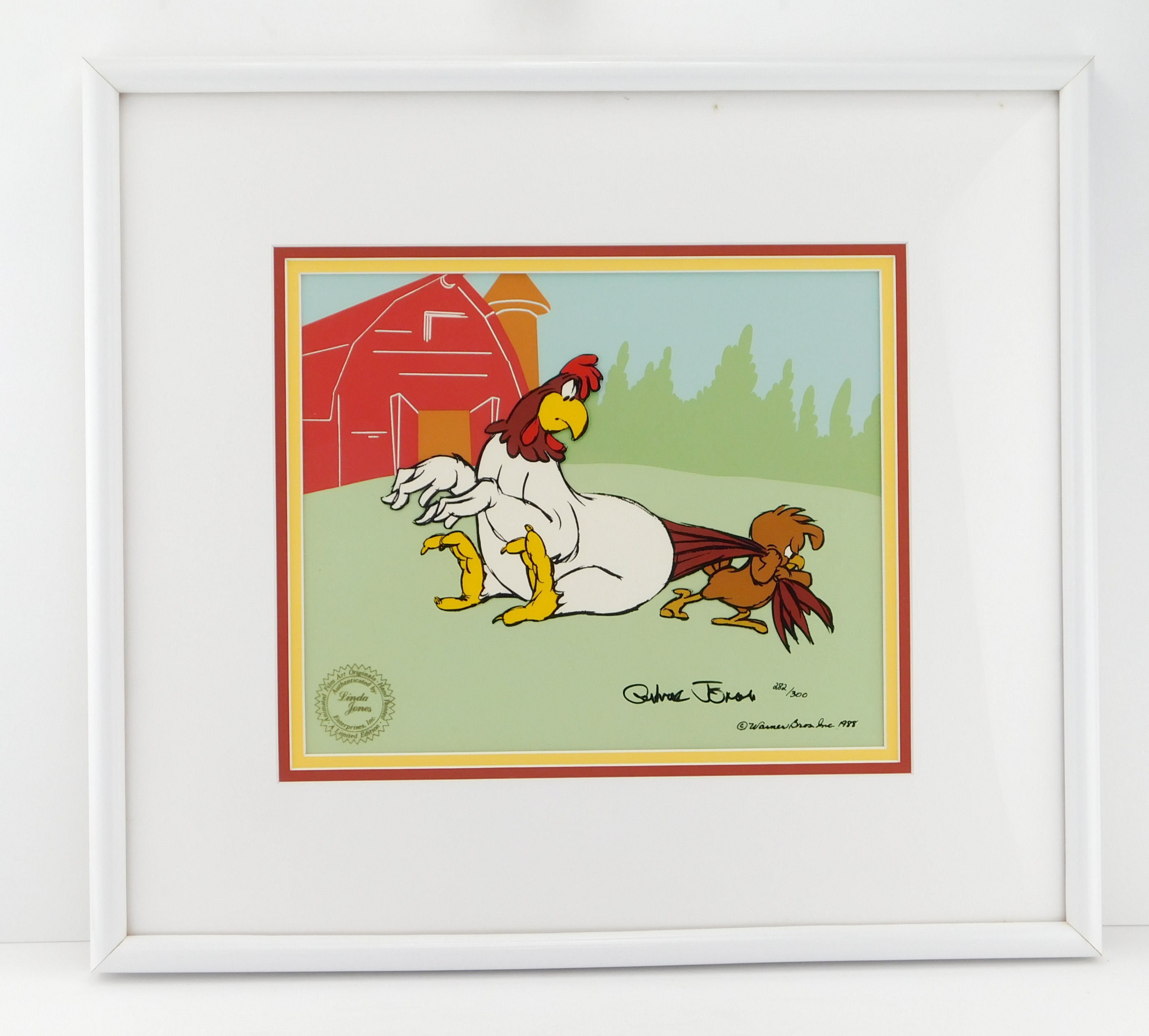 Foghorn Leghorn & Henry Chicken Hawk CHUCK JONES Limited Edition Signed Cel Art