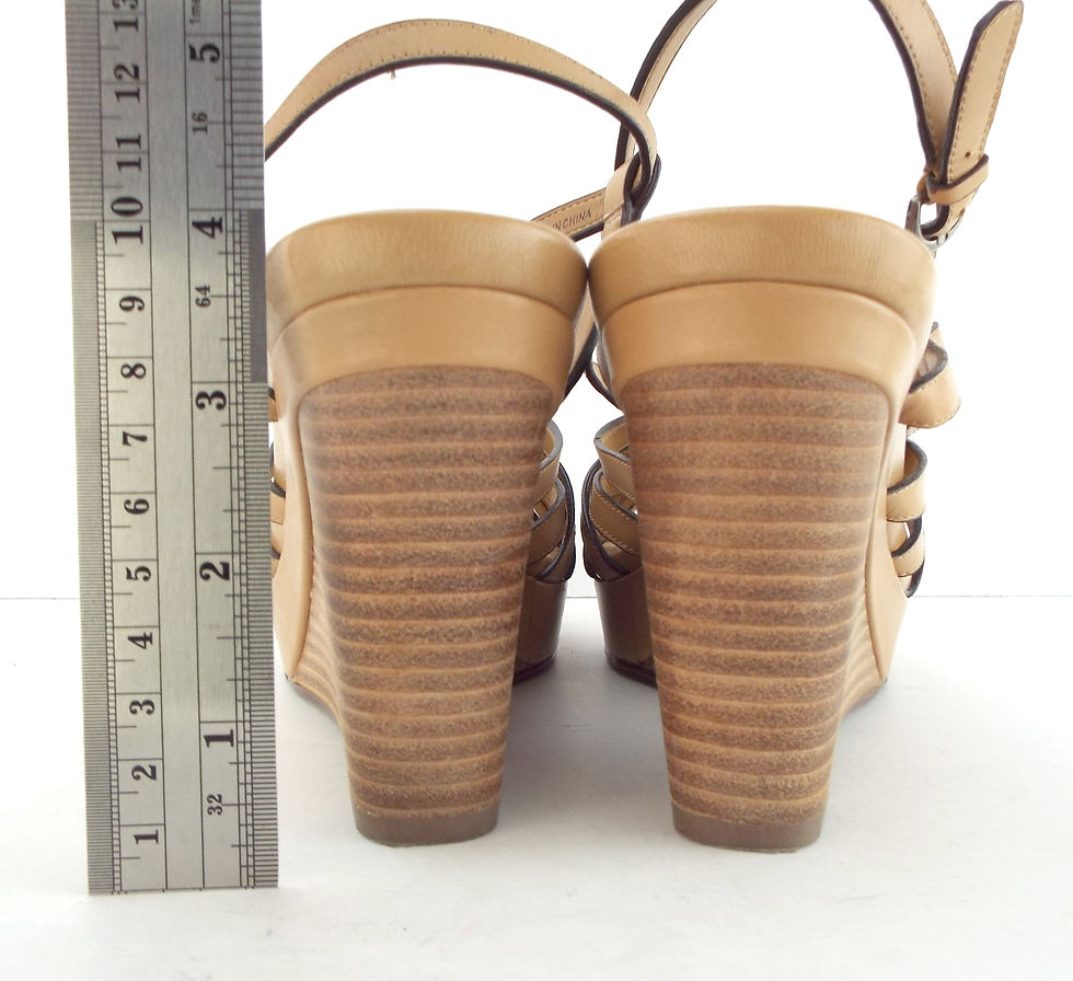 Thumbnail: COLE HAAN Beige Platform Strappy Sandal 7