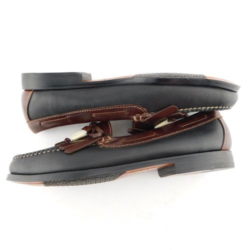 COLE HAAN Size 11 Black Fringe & Tassel Loafers Shoes | FASHION WISH