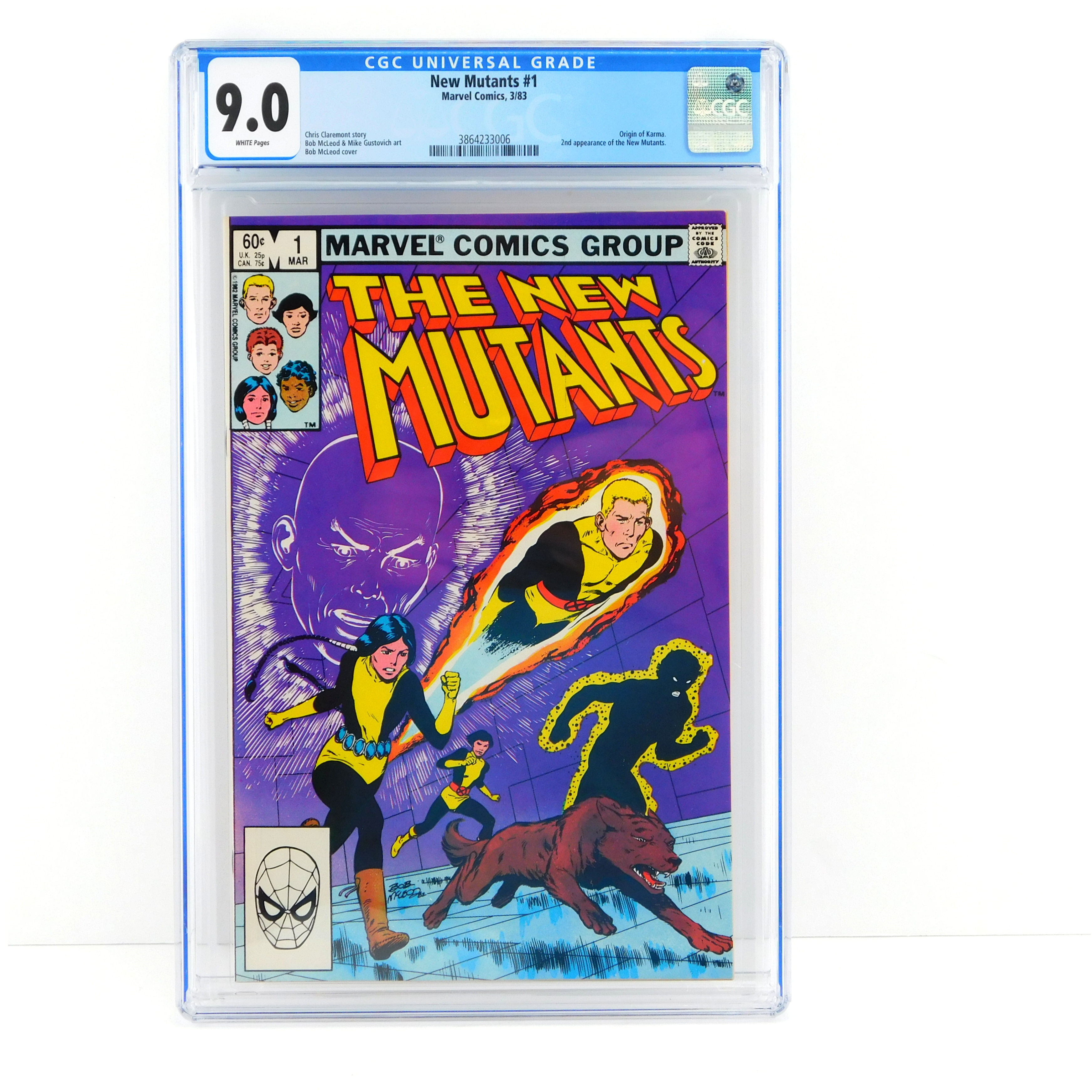 NEW MUTANTS 1 CGC 9.0 White Pages 2nd App. Key Issue!