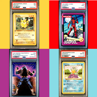 PSA graded Marvel and Pokemon cards