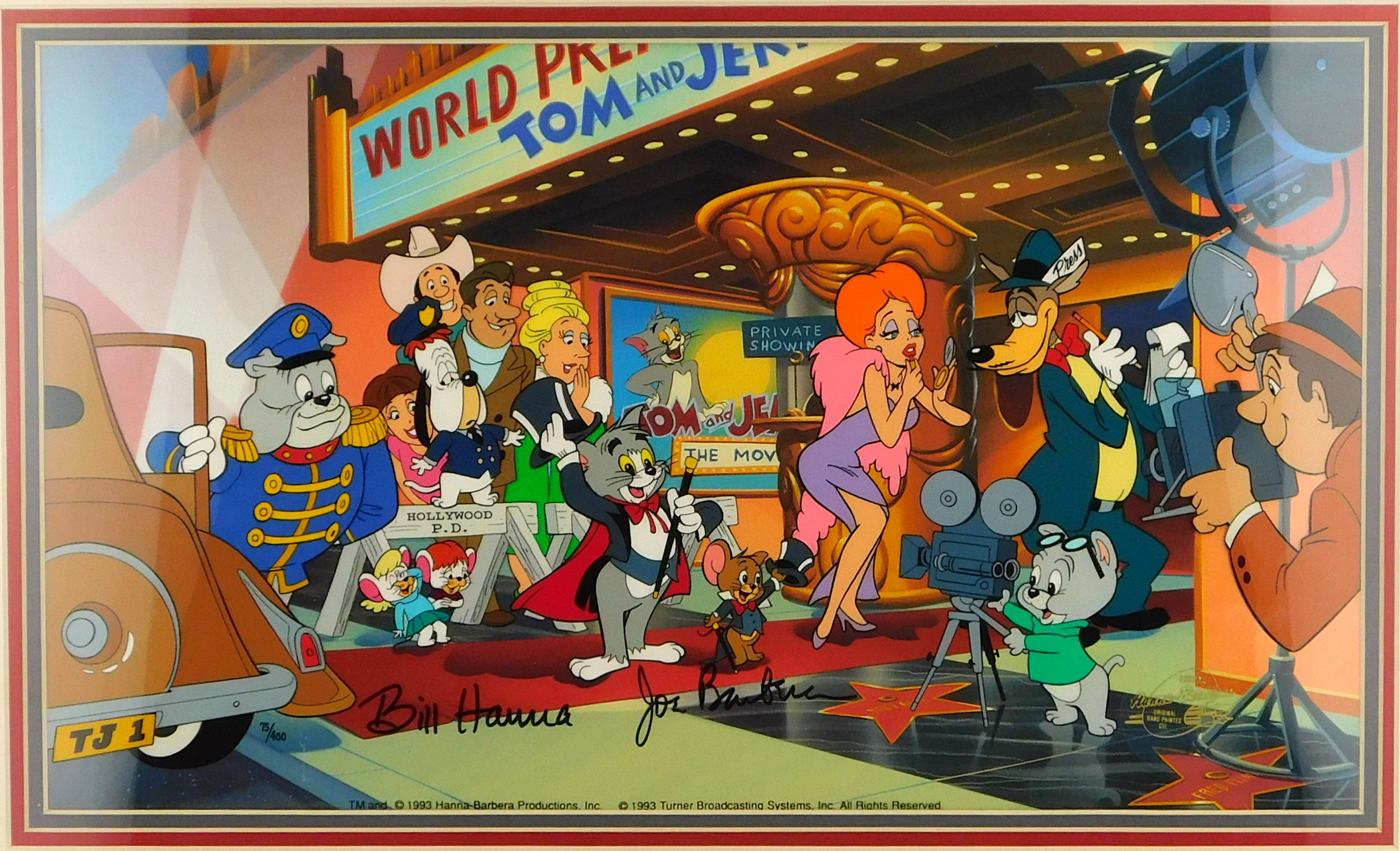 Tom and Jerry Premiere Cel Hanna Barbera Art
