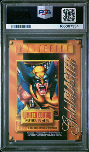 1995 Marvel Metal Wolverine GOLD Metal Blaster PSA 7 | ANIMATION
