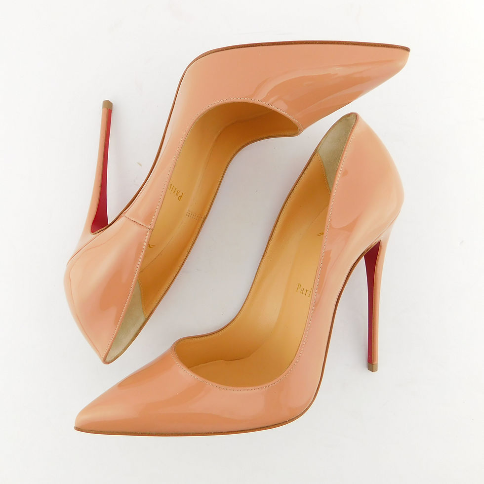 Thumbnail: CHRISTIAN LOUBOUTIN Size 7.5 SO KATE Nude Blush Heels Pumps Shoes 38 Eur