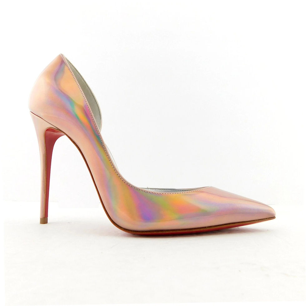 CHRISTIAN LOUBOUTIN Size 6 IRIZA Iridescent Rose Heels Pumps Shoes Eur 36