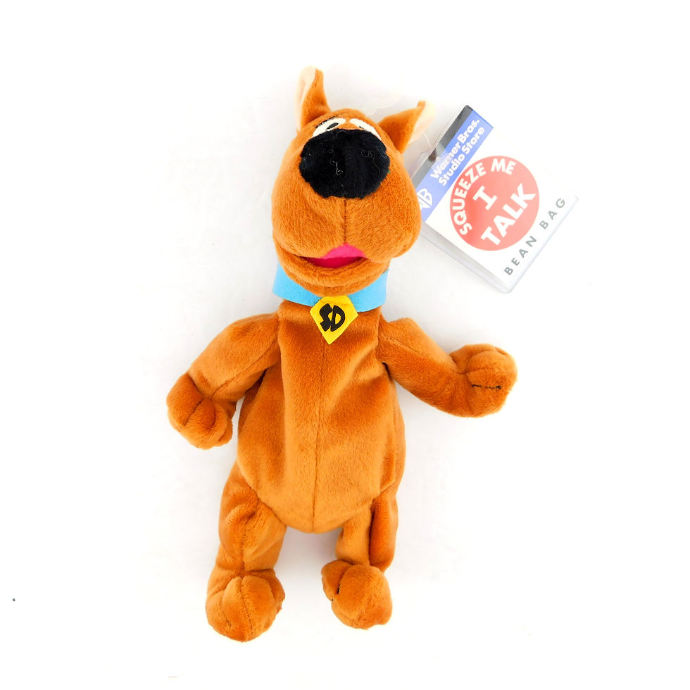 SCOOBY DOO Squeeze and Talk 1998 Bean Bag Plush Warner Bros Exclusive
