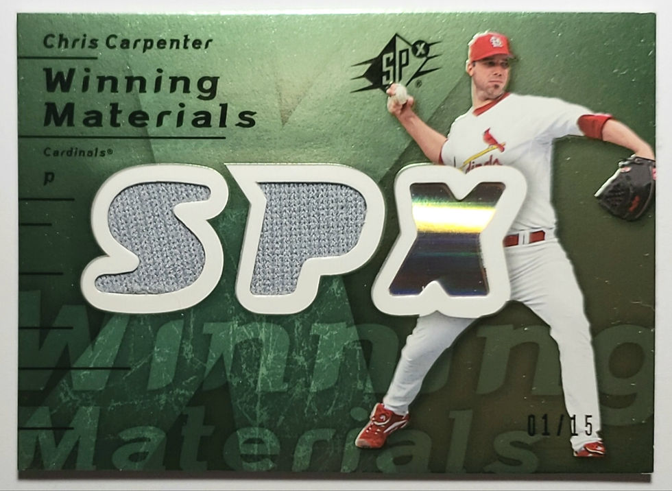 Thumbnail: 2007 Upper Deck SPx Chris Carpenter Winning Materials #1 set
