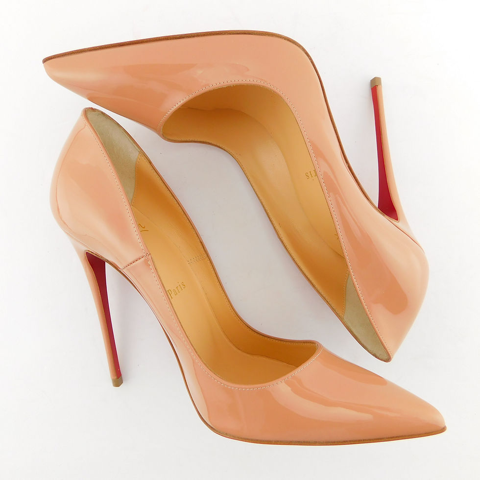 Thumbnail: CHRISTIAN LOUBOUTIN Size 7.5 SO KATE Nude Blush Heels Pumps Shoes 38 Eur