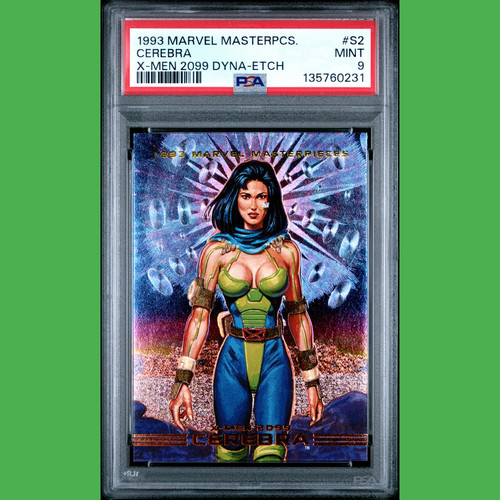 1993 Marvel Masterpieces CEREBRA #S2 Dyna-Etch Insert Card PSA 9