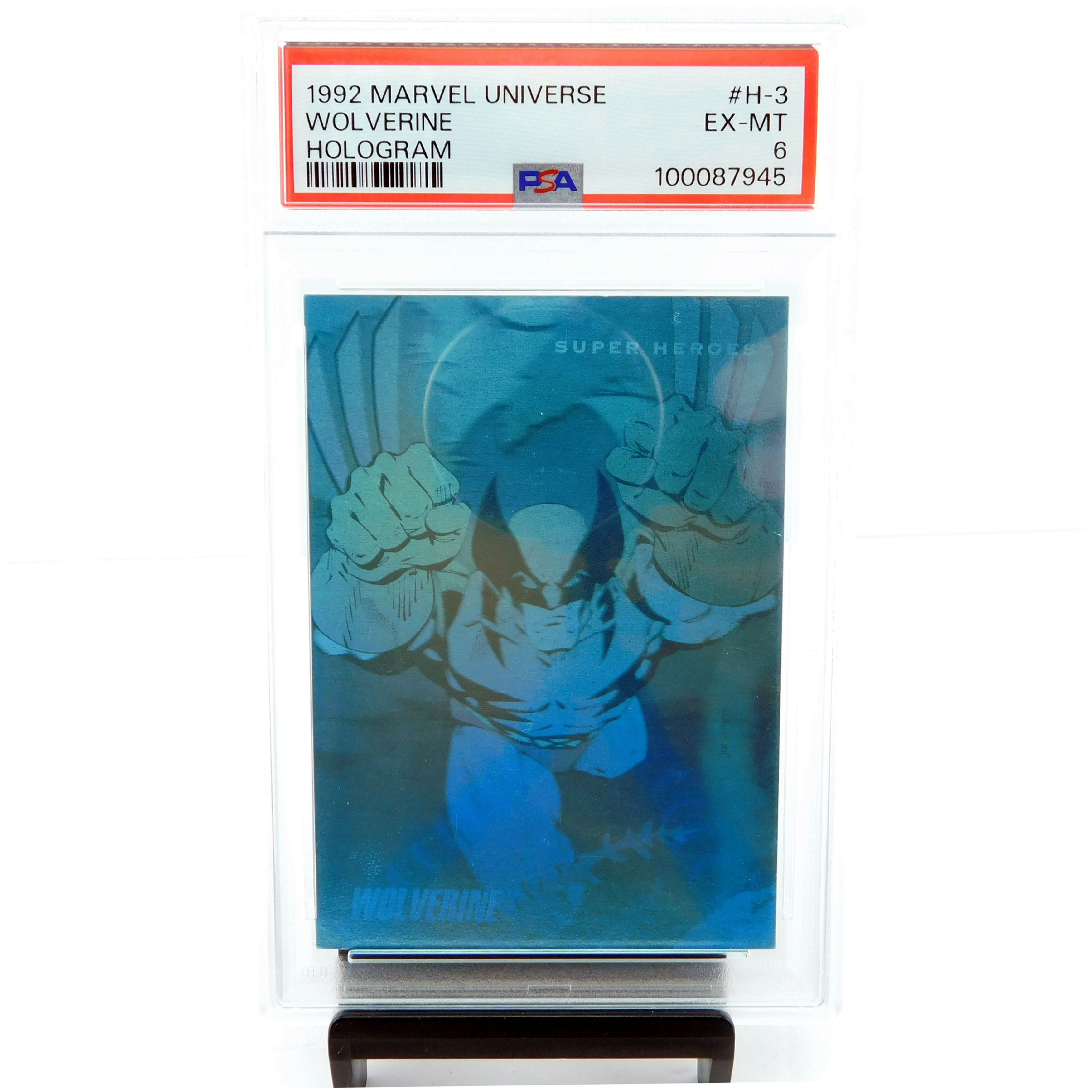 1992 Marvel Universe Hologram H-3 Wolverine PSA 5