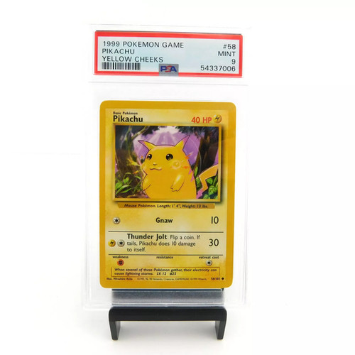 PIKACHU PSA 9 1999 Pokemon Game Card #58 Mint Yellow Cheeks