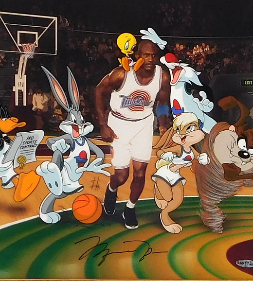 マイケルジョーダン スペースジャム SPACE JAM Michael Jordan Signed Limited Edition Art Cel Warner