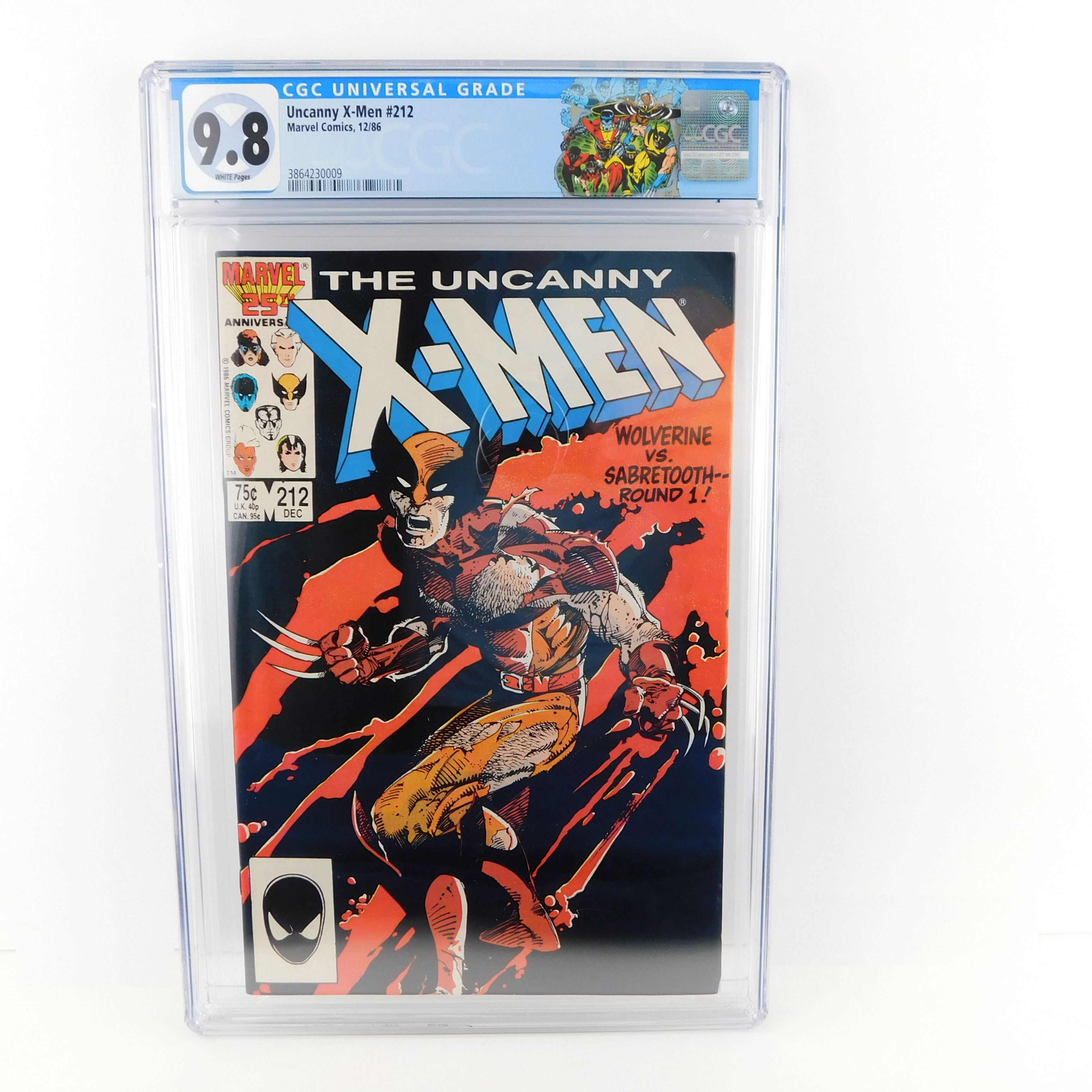 UNCANNY X-MEN #212 CGC 9.8 ( Wolverine vs Sabertooth) Custom Label