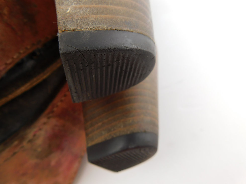 Thumbnail: FRYE Distressed Leather Studded Knee High Boots 6