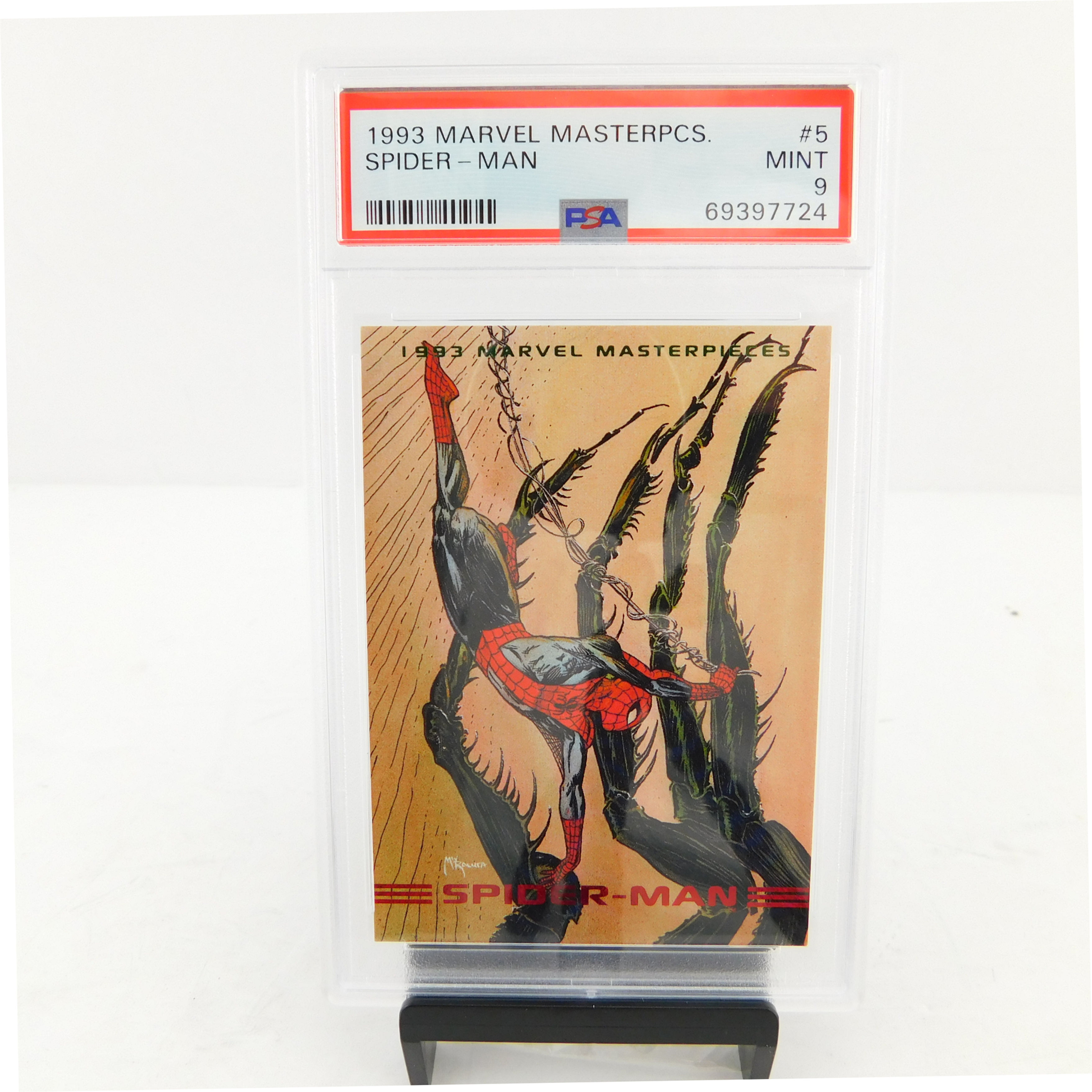 1993 Marvel Masterpieces #5 SPIDER-MAN PSA 9 MNT