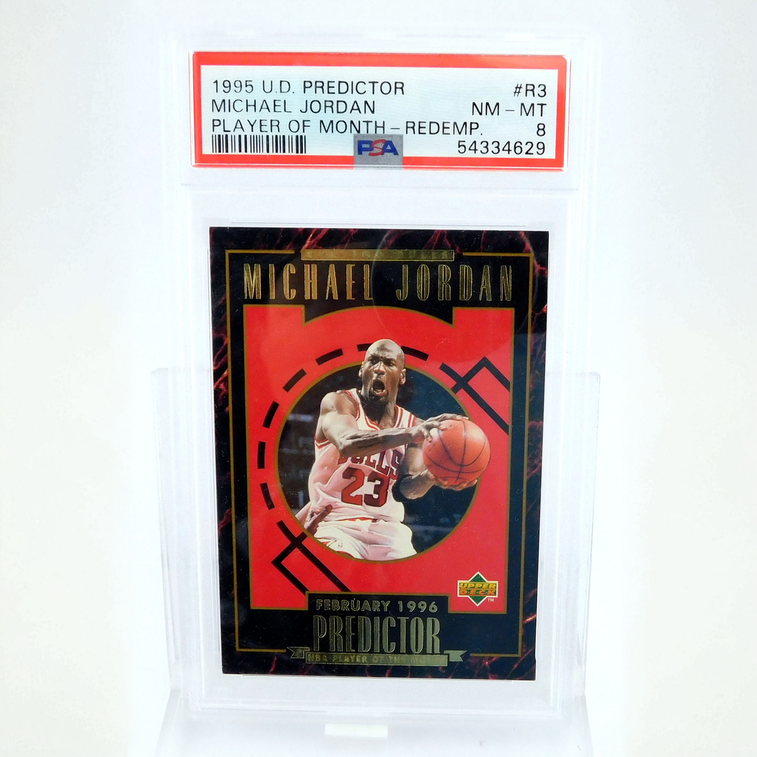 1995-96 Upper Deck - Predictors PSA 8 Player of the Month #R3 - Michael Jordan