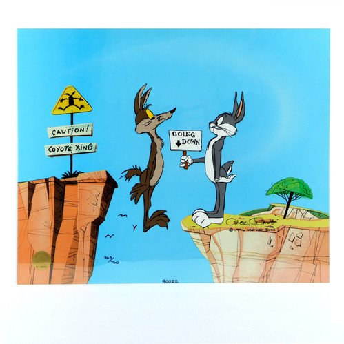 Looney Tunes ゴルフバッグ Coyotes/Bugs Coyote Crossing Wile and Bugs Bunny Chuck Jones Cel Signed Limited