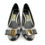Thumbnail: FERRAGAMO Size 6.5 C Wide VARA Black White Bow Block Heels Pumps Shoes