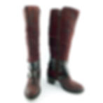 FREEBIRD Size 7 SIERRA Burgundy Waxed Leather Moto Tall Boots