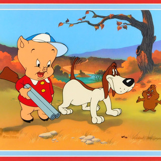 Groundhogs Day Porky Pig Animation Cel