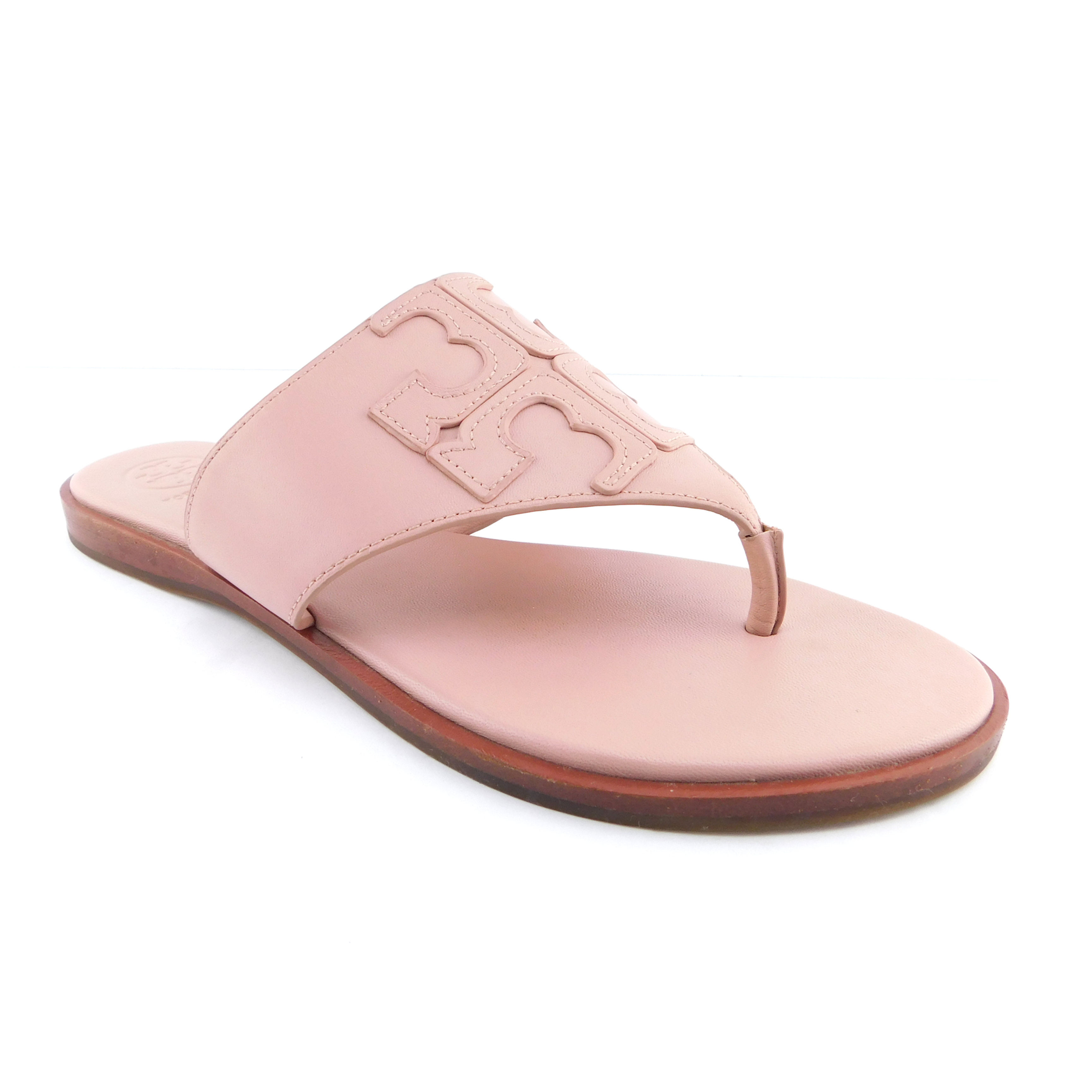 TORY BURCH Size 7.5 JAMIE Full Pink Thong Sandals Shoes 7 1/2