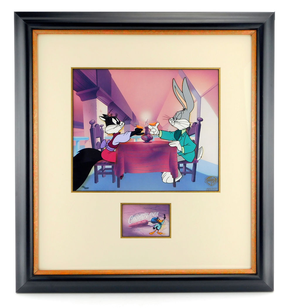 Bugs Bunny and Penelope in Carrotblanca limited edition cel