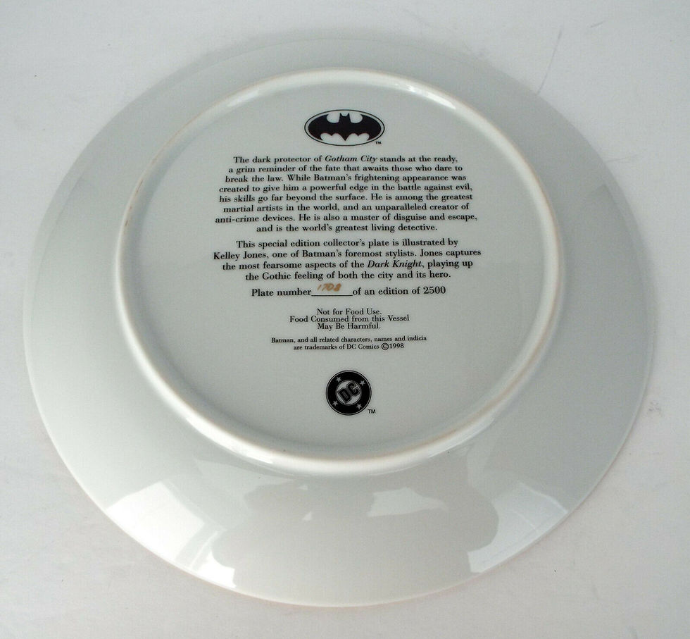 Thumbnail: BATMAN Gothic Limited Edition Warner Bros. Gallery Store Plate KELLY JONES