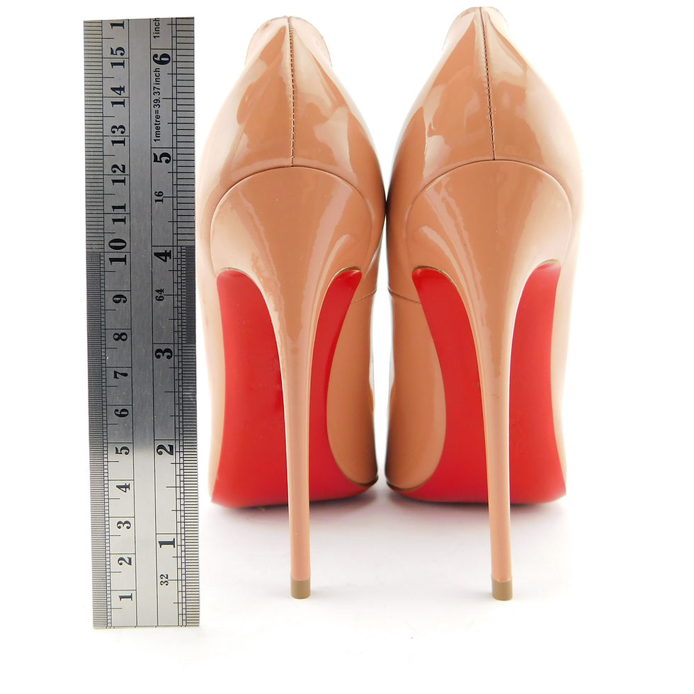 Thumbnail: CHRISTIAN LOUBOUTIN Size 7.5 SO KATE Nude Blush Heels Pumps Shoes 38 Eur