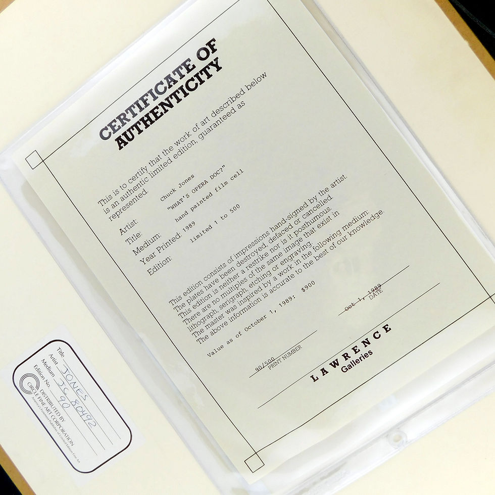 Thumbnail: What's Opera, Doc? Chuck Jones Cel Signed Bugs Bunny Limited Edition Art