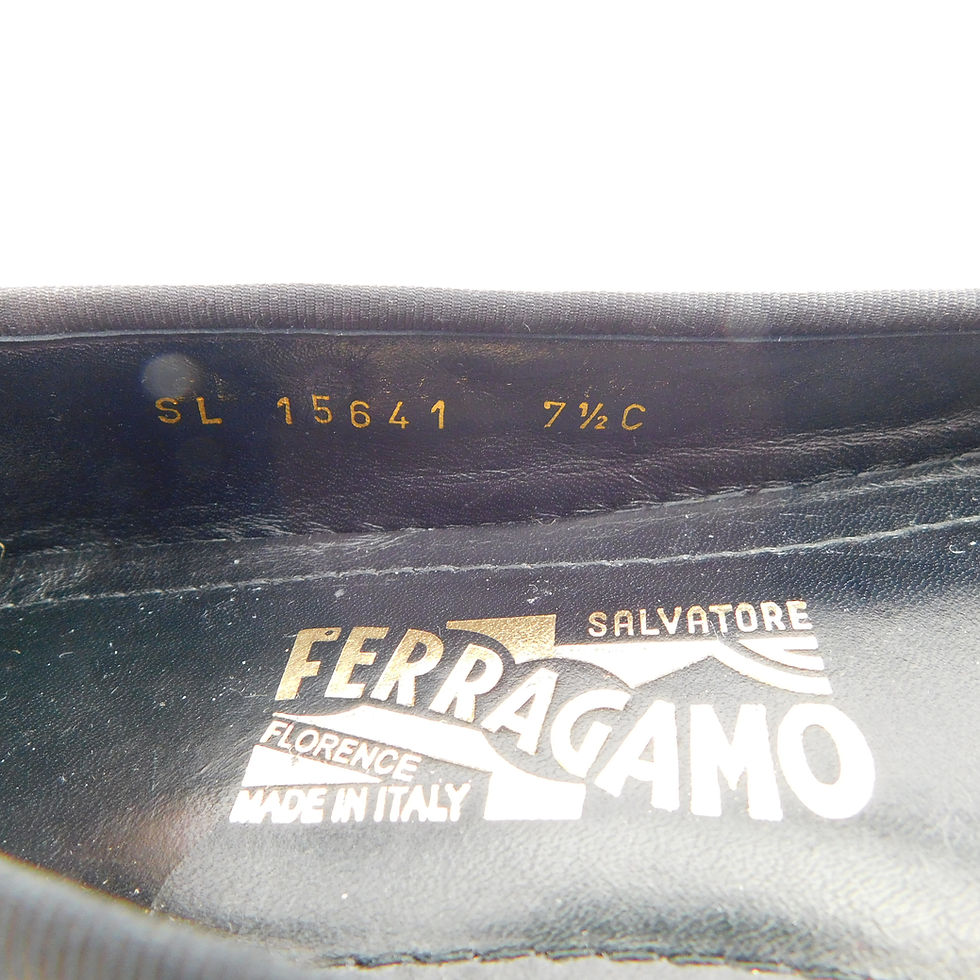 Thumbnail: FERRAGAMO Size 7.5 C Wide RUFINA Floral Black Ballet Sneaker Flats Shoes