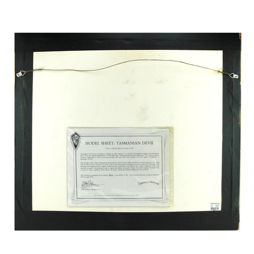 ツウィペン様　オーダーページ Limited Edition TASMANIAN DEVIL MODEL SHEET Warner Bros. Cel