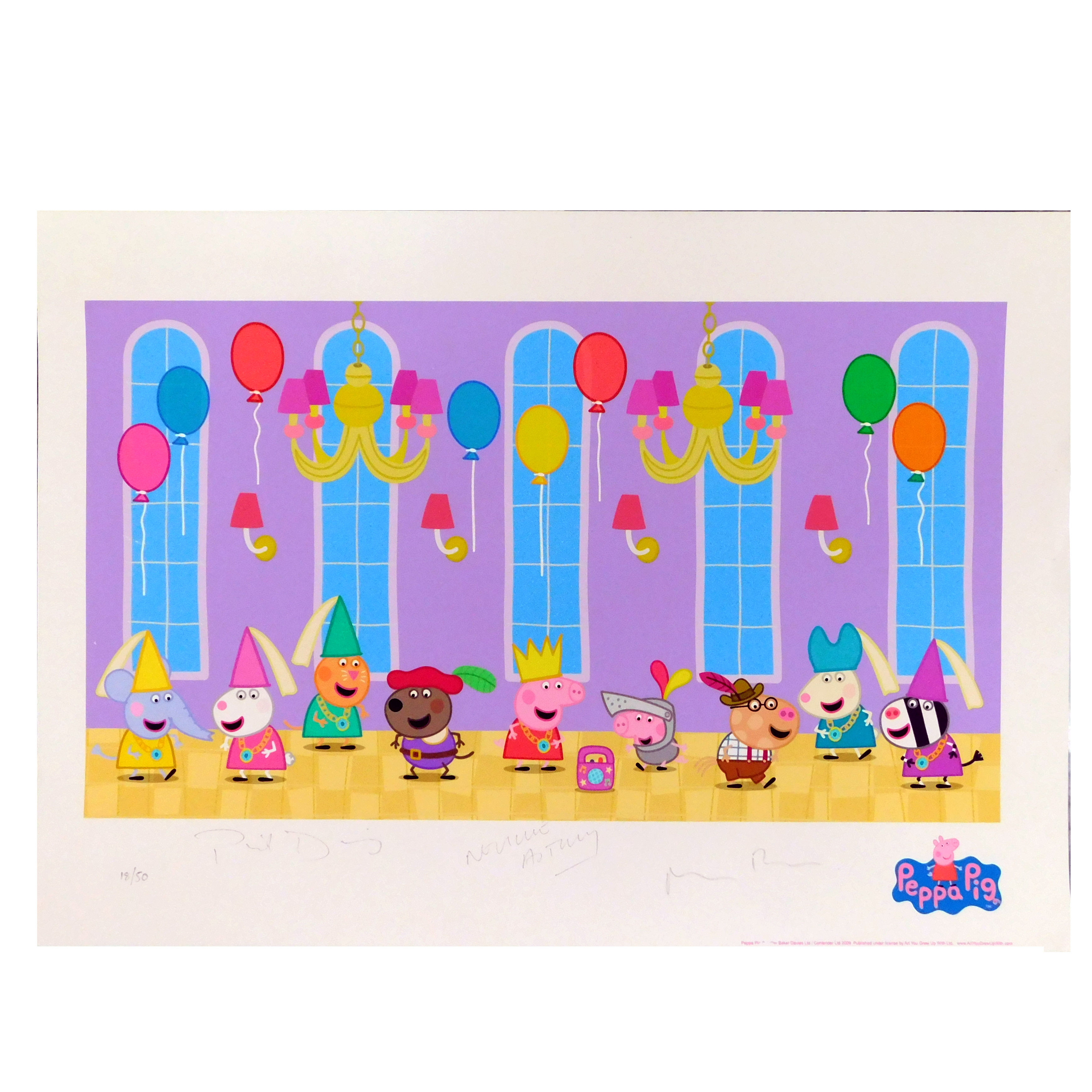 PEPPA PIG Signed Numbered #18/50 Limited Edition Giclee Art Print