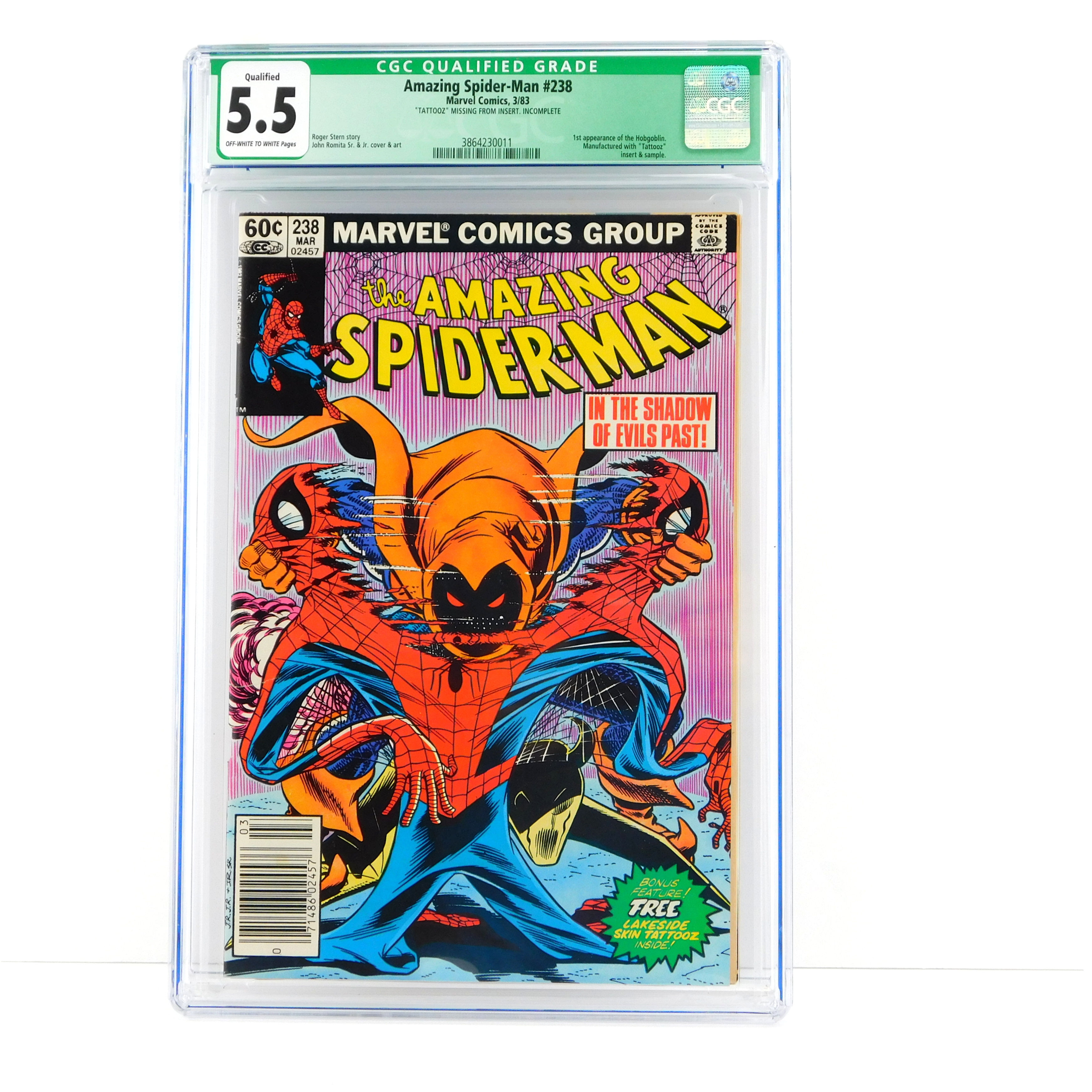 AMAZING SPIDERMAN 238 CGC 5.5 White Pages HOBGOBLIN