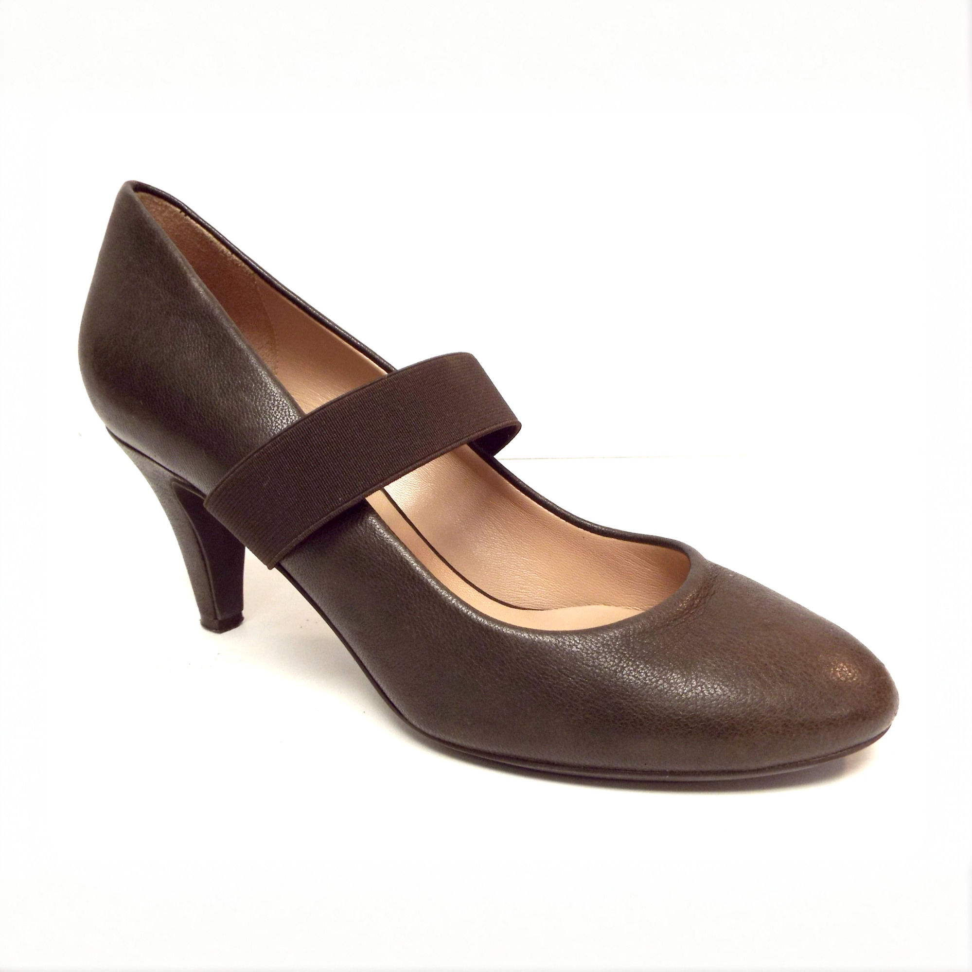 DKNY DONNA KARAN Brown Leather Mary Jane Pump Size 7 US