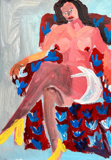 Artwork, Untitled (Red Chair) by Tracey Slater, work on paper